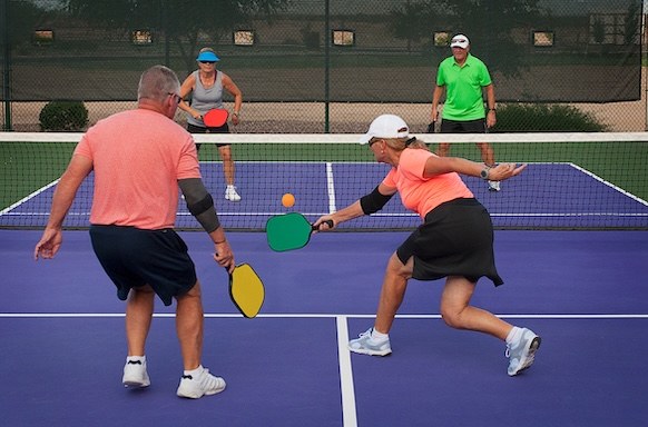 Active-foursome-playing-pickleball