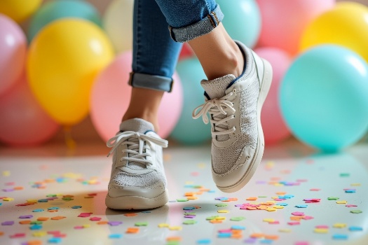 Close-up-of-shoes-with-hidden-orthotics-against-balloons