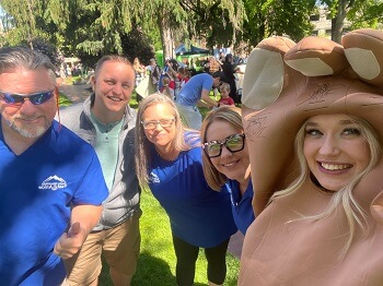 Team selfie at Capitol Classic Kids Race 2024 community event