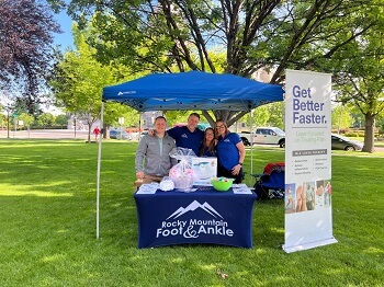 Rocky Mountain Foot & Ankle team at Capitol Classic Kids Race community booth