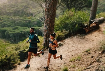 Runners on an Idaho trail