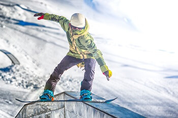 Wearing merino wool ski shoe for warmth